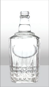 供应晶白料003山东玻璃白酒玻璃瓶图片 高清图 细节图 山东郓城正华玻璃酒包装 